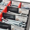 Flachkopfschrauben Sortiment M5-M6-M8 30mm-60mm 115 tlg. Schraubenbox DIN 603 – Bild 3