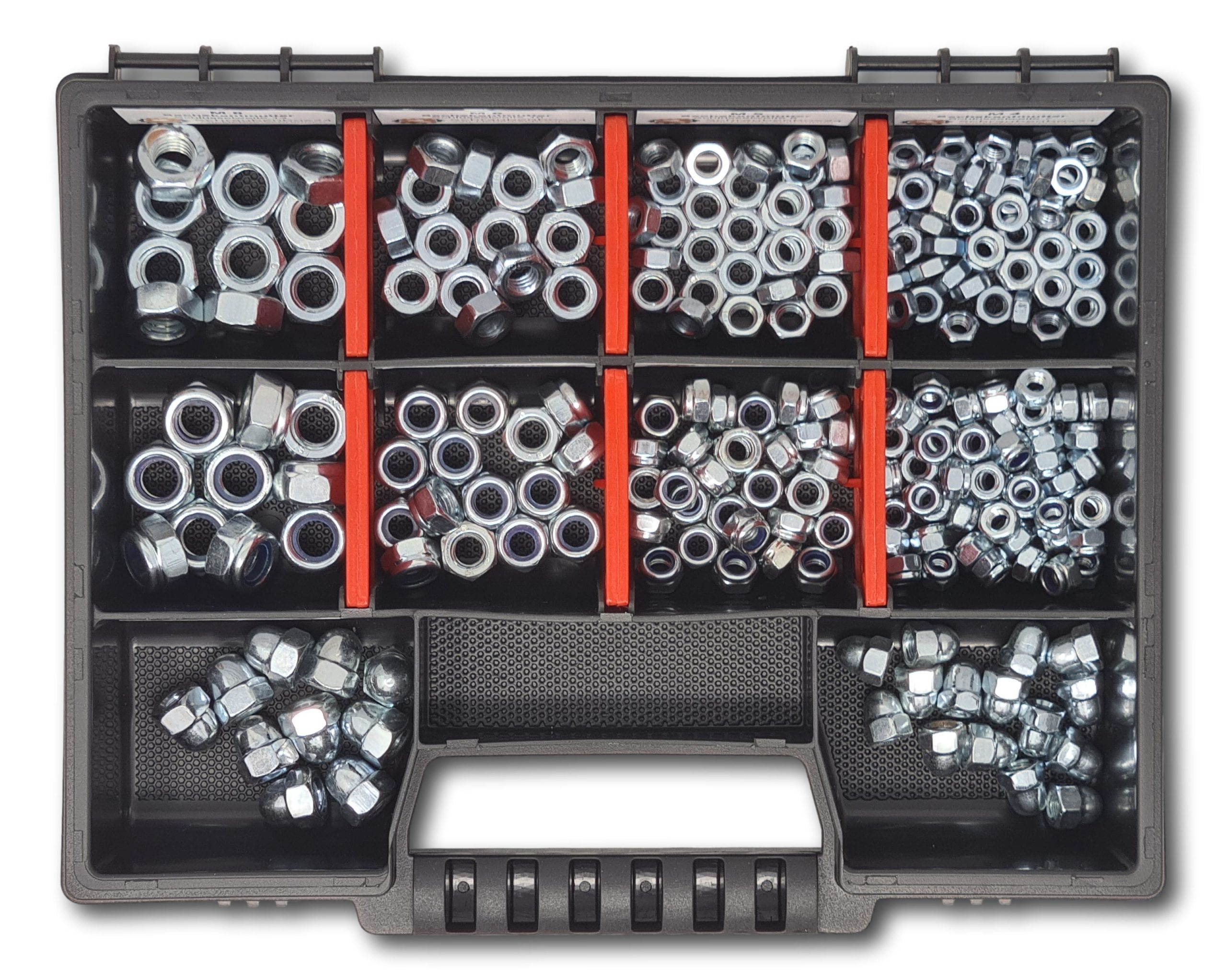 thumbnail image 2 of 146-Piece Self-Locking Nut Assortment Kit - M4 To M12, Zinc-Plated Stop Nuts 2 of 5