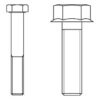 DIN 561 Sechskantschrauben mit Zapfen und Auslauf M6x50mm